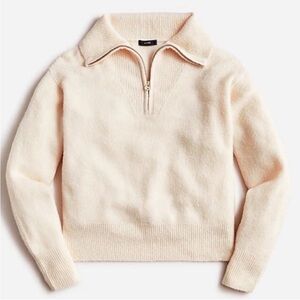J.Crew Cream Quarter-Zip Sweater